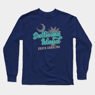 Sullivans Island South Carolina Vintage Script Palmetto Long Sleeve T-Shirt